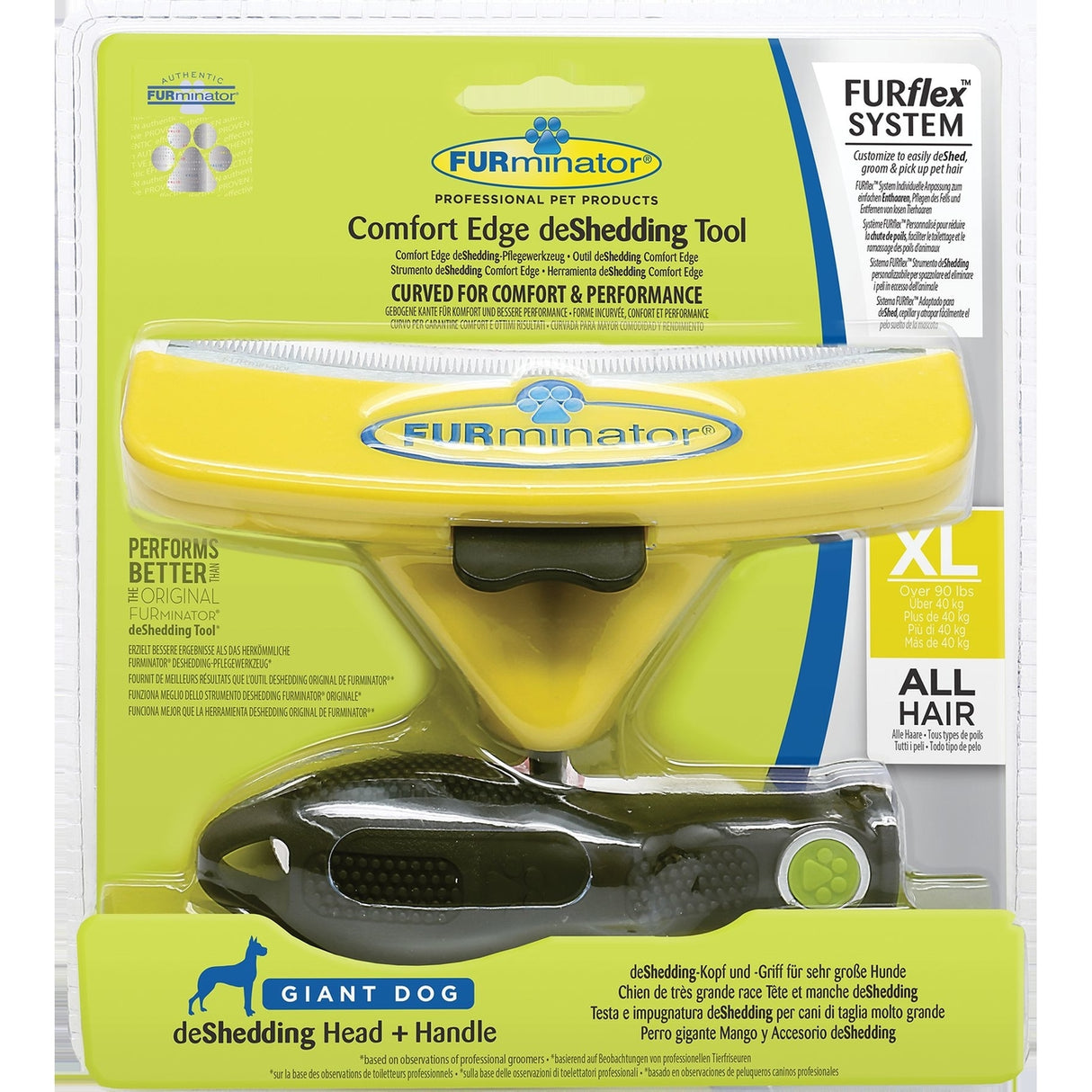 FURflex de Shedding für Hunde – Größe XL - Kopf+Stiel