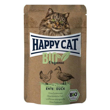 Bio Pouch Nassfutter – Huhn & Ente, 12x85 g