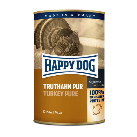 Happy Dog Nassfutter Dosen Truthahn Pur – 12x400g