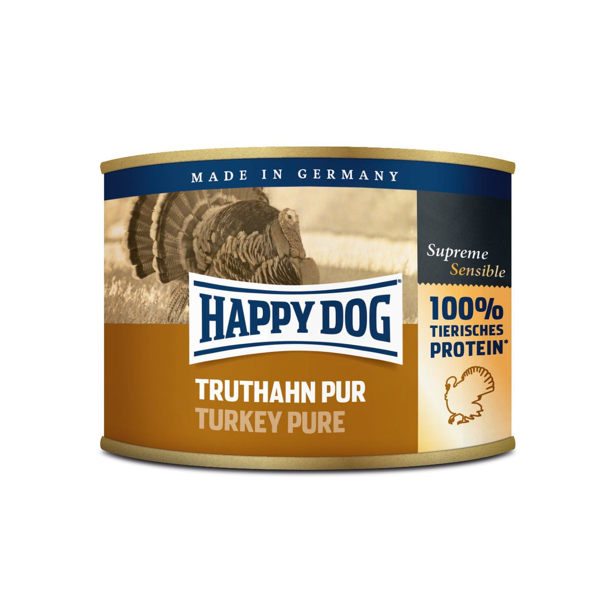 Happy Dog Nassfutter Dosen Truthahn Pur – 12x200g
