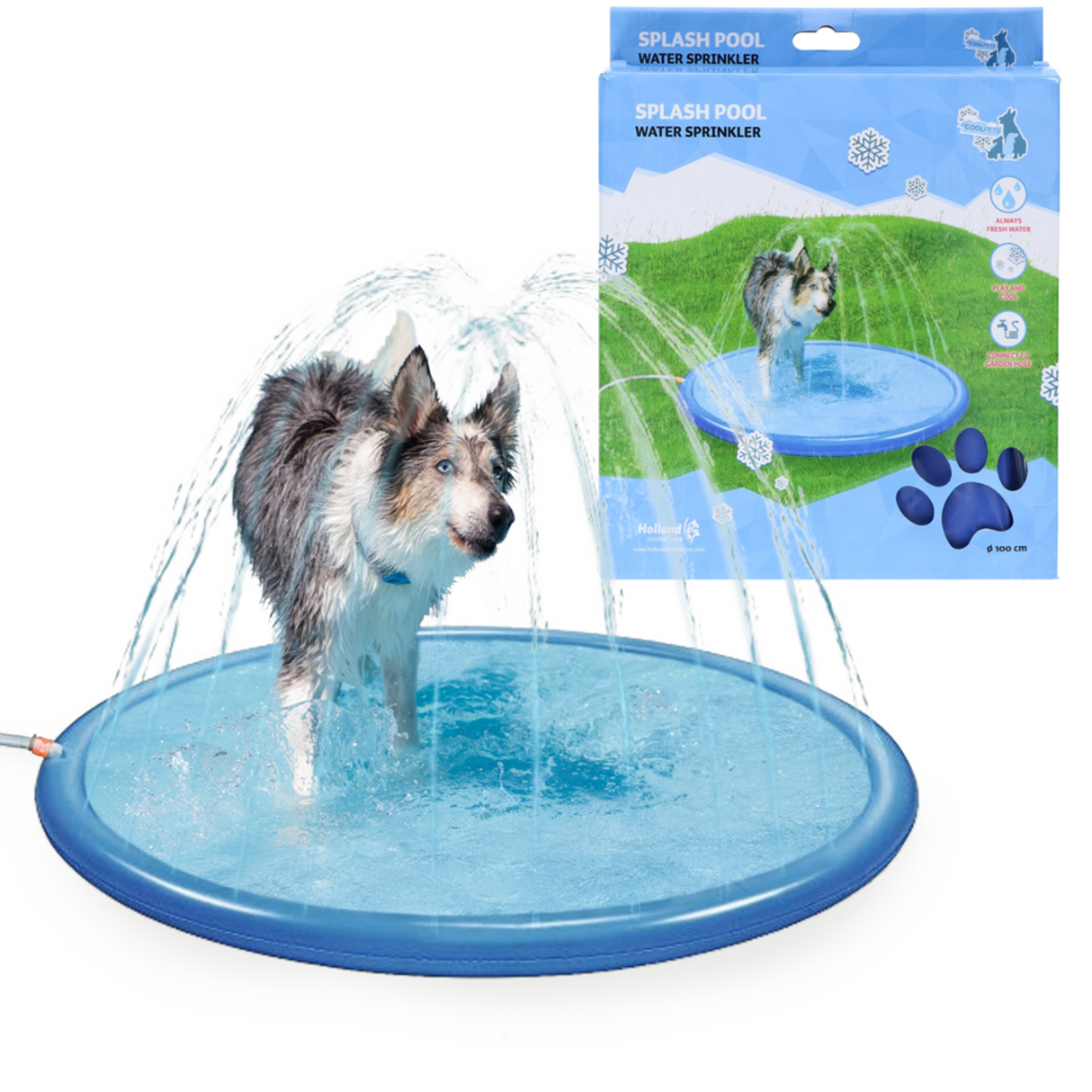 CoolPets Splash Pool Water Sprinkler