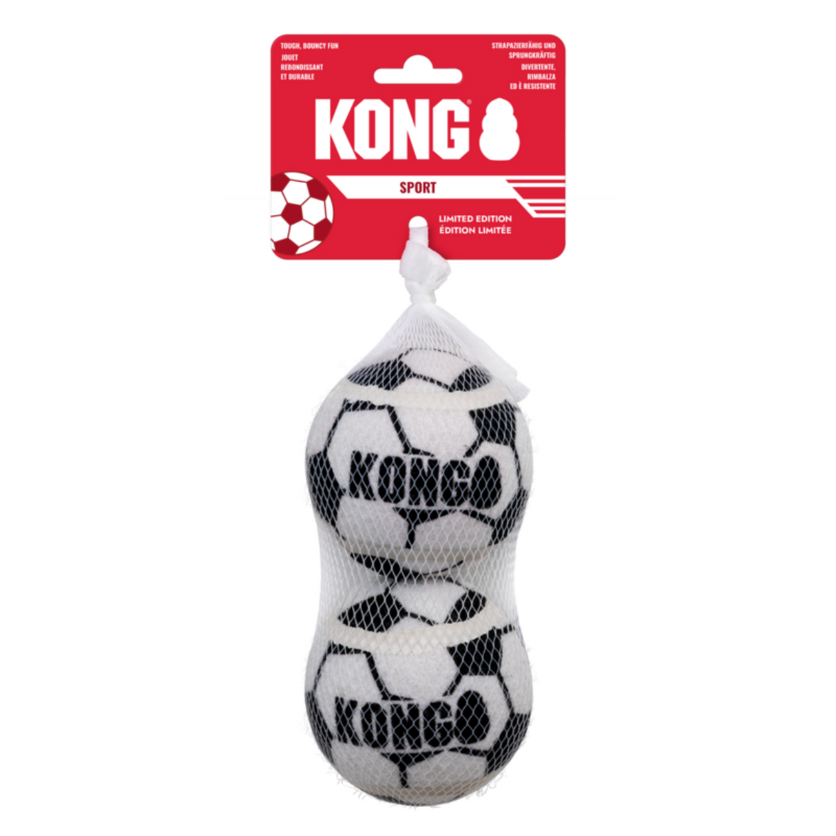 KONG Sport Fußball-Set: Spielspaß für deinen Hund – jetzt bei tiierisch.de! – L 8,5 cm 2 Stück