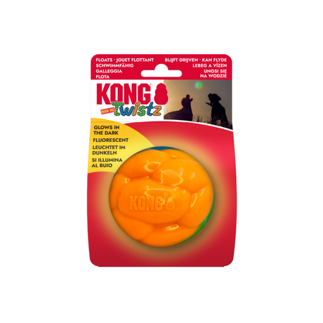 KONG Twistz High-Viz Ball - Der leuchtende Hundespielspaß für jeden Spaß!