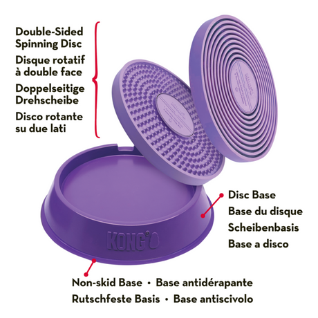 Licks Spinz Drehende Leckplatte Schleckmatte – S: 15,2 x 15,2 x 3,1 cm