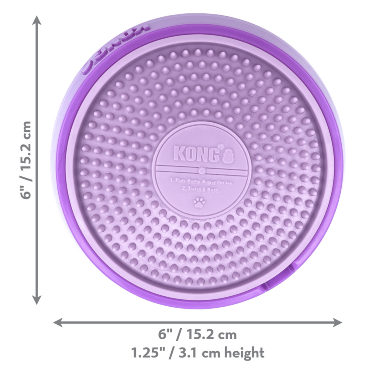 Licks Spinz Drehende Leckplatte Schleckmatte – S: 15,2 x 15,2 x 3,1 cm
