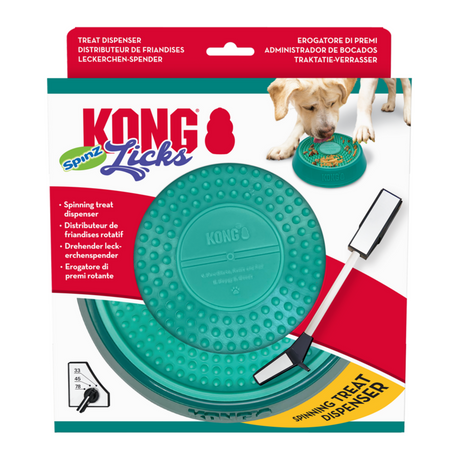 Licks Spinz Drehende Leckplatte Schleckmatte – L: 20 x 20 x 4,7 cm