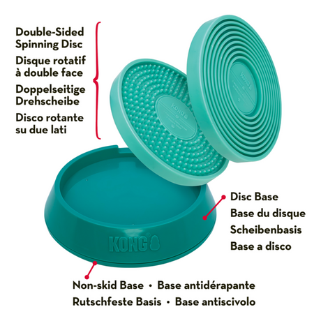 Licks Spinz Drehende Leckplatte Schleckmatte – L: 20 x 20 x 4,7 cm