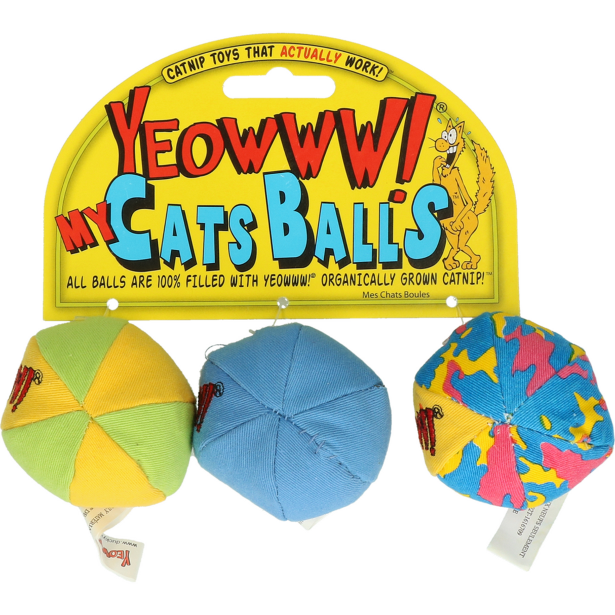 My Cats Balls – 3er Set Katzenspielzeug mit 100% Bio-Katzenminze – 3er Set