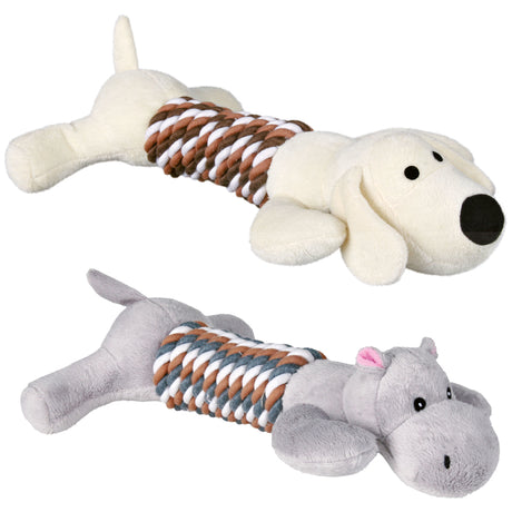 Hund Plüschtier mit Seil
