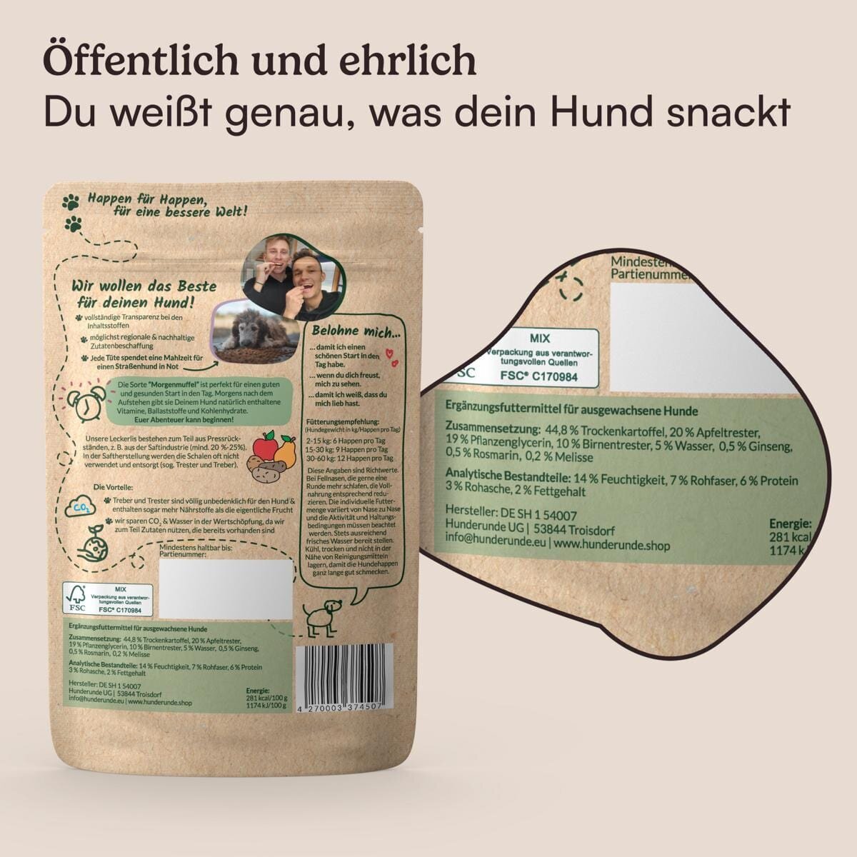 Vegane Hundehappen Morgenmuffel