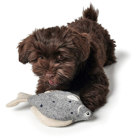 Hundespielzeug Skagen – Steinbutt, 21 cm, grau