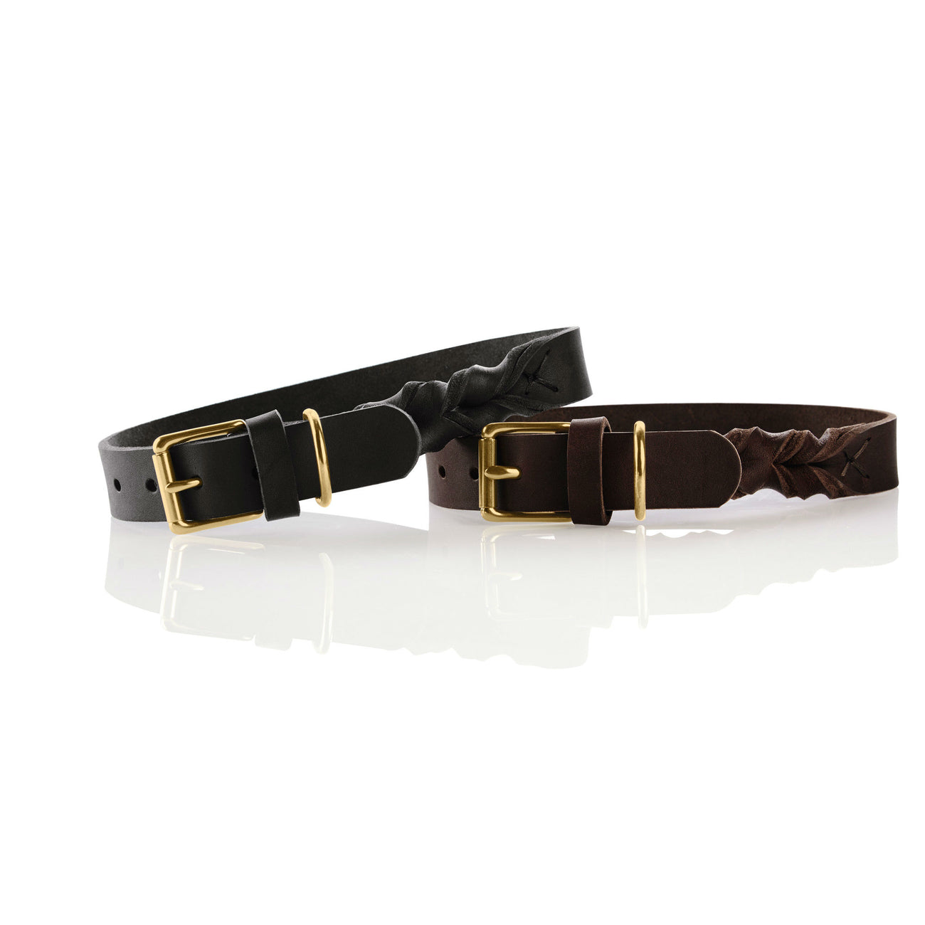 Hunter Leder Halsband Sansibar Solid