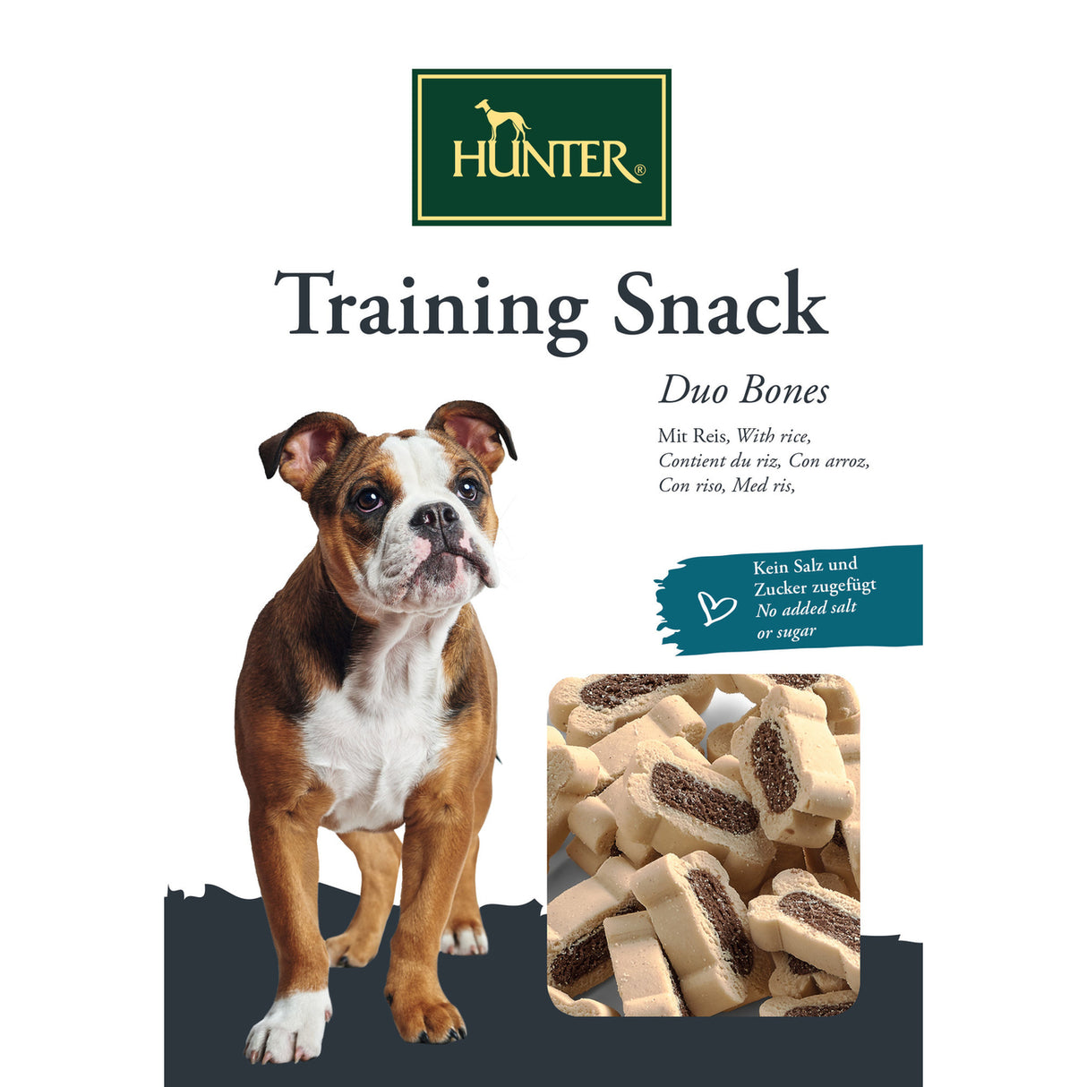 Hunter Training Snack für Hunde – Duo Bones 200 g, Lamm und Reis