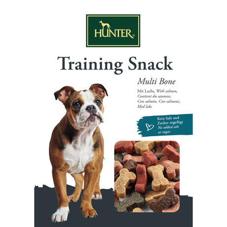 Hunter Training Snack für Hunde – Multi Bone 200 g, Geflügel, Pansen, Lachs