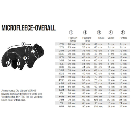 HURTTA Microfleece Overall für Hunde