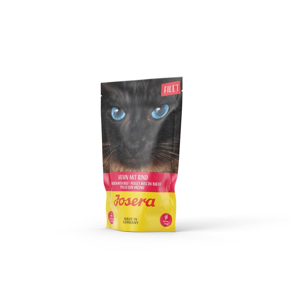 Josera Cat Filet Nassfutter für Katzen – Huhn mit Rind 16x70 g