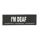 Julius K9 Logo Klettsticker groß G-L – I'M DEAF