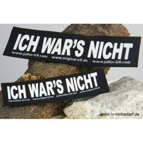 Julius K9 Logo Klettsticker groß G-L – ICH WARS NICHT!