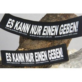 Julius K9 Logo Klettsticker klein A - F – ES KANN NUR EINEN GEBEN