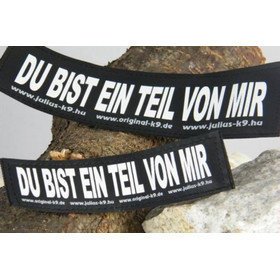 Julius K9 Logo Klettsticker klein A - F – DU BIST EIN TEIL VON MIR