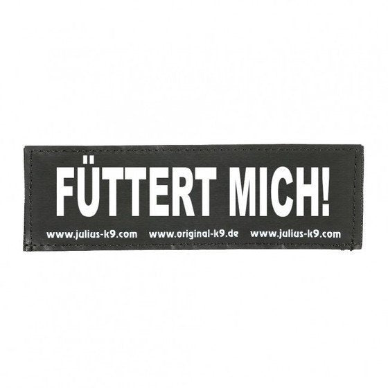 Julius K9 Logo Klettsticker klein A - F – FÜTTERT MICH!