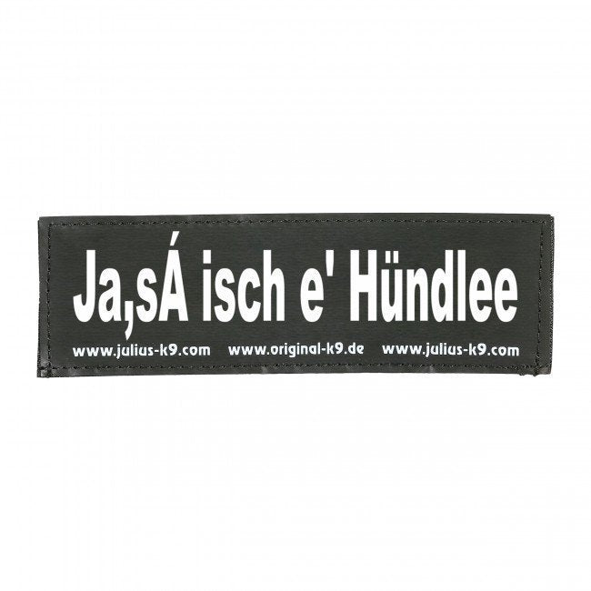 Julius K9 Logo Klettsticker klein G - L – JA, SA' ISCH E' HÜNDLEE