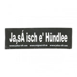 Julius K9 Logo Klettsticker klein G - L – JA, SA' ISCH E' HÜNDLEE