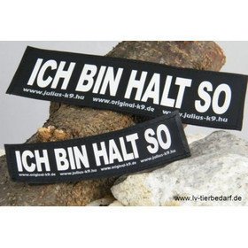 Julius K9 Logo Klettsticker klein G - L – ICH BIN HALT SO