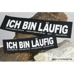 Julius K9 Logo Klettsticker klein G - L – ICH BIN LÄUFIG