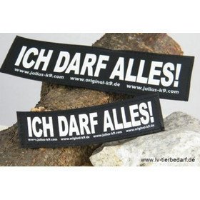 Julius K9 Logo Klettsticker klein G - L – ICH DARF ALLES
