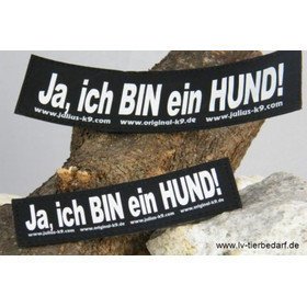 Julius K9 Logo Klettsticker klein G - L – JA, ICH BIN EIN HUND