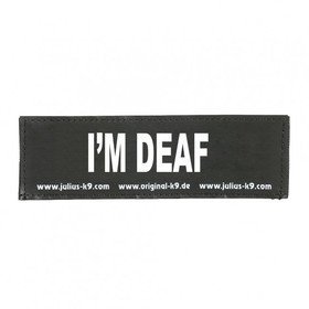 Julius K9 Logo Klettsticker klein G - L – I'M DEAF