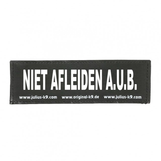 Julius K9 Logo Klettsticker klein M - Z – NIET AFLEIDEN A.U.B.