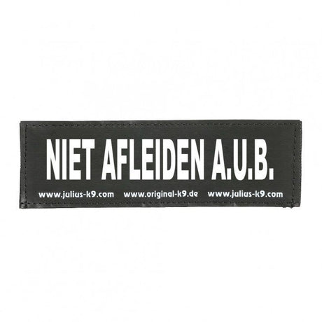 Julius K9 Logo Klettsticker klein M - Z – NIET AFLEIDEN A.U.B.