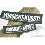 Julius K9 Logo Klettsticker klein M - Z – VORSICHT - KÜSST!