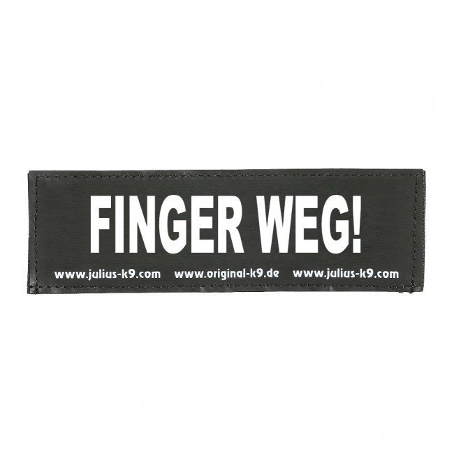 Julius K9 Logo Klettsticker groß A - F – FINGER WEG!