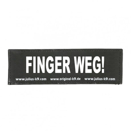 Julius K9 Logo Klettsticker groß A - F – FINGER WEG!