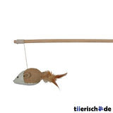Katzen Spielangel Jute mit Federn