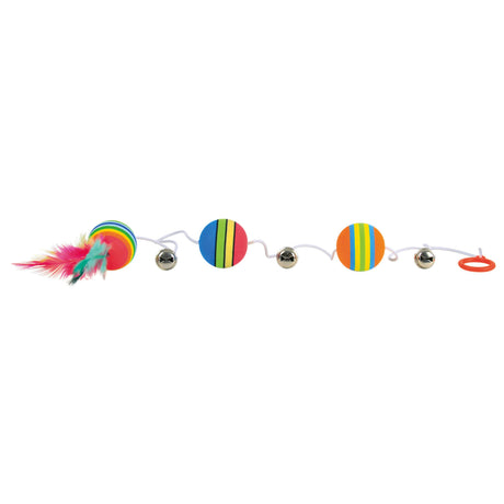 Katzenball 3 Rainbow-Bälle am Band