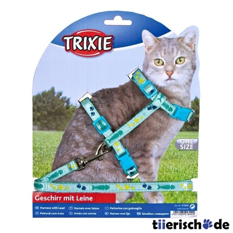 Katzengeschirr mit Leine aus Nylon