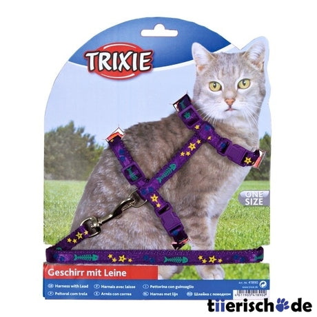 Katzengeschirr mit Leine aus Nylon