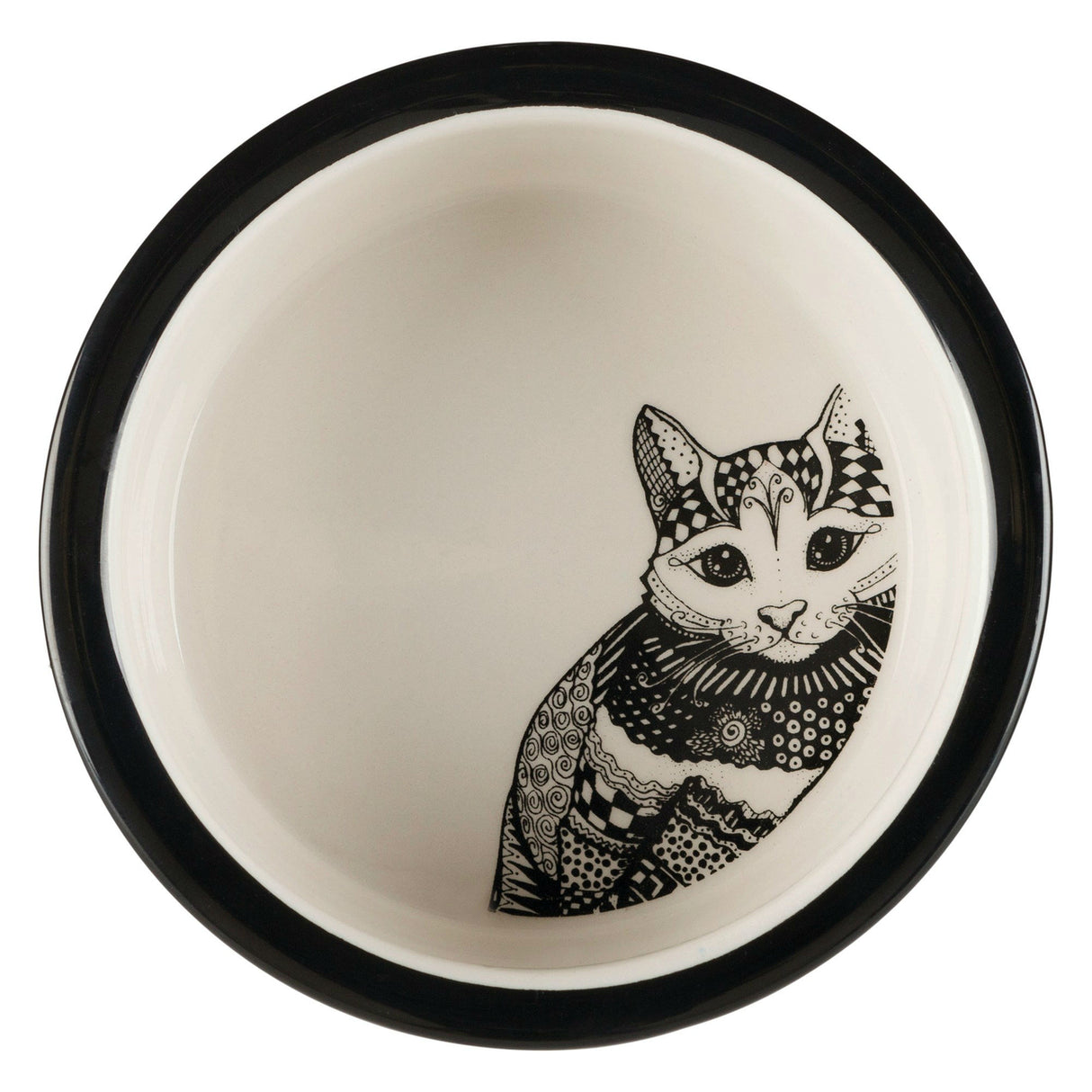 Katzennapf Keramik Zentangle