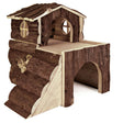 Kleintierhaus Bjork Haus für Meerschweinchen – Naturholz, 31×28×29 cm