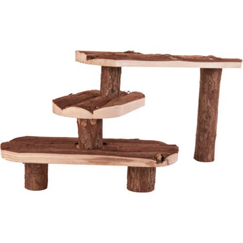Kleintiertreppe aus Naturholz – Naturholz, 38 x 24 cm