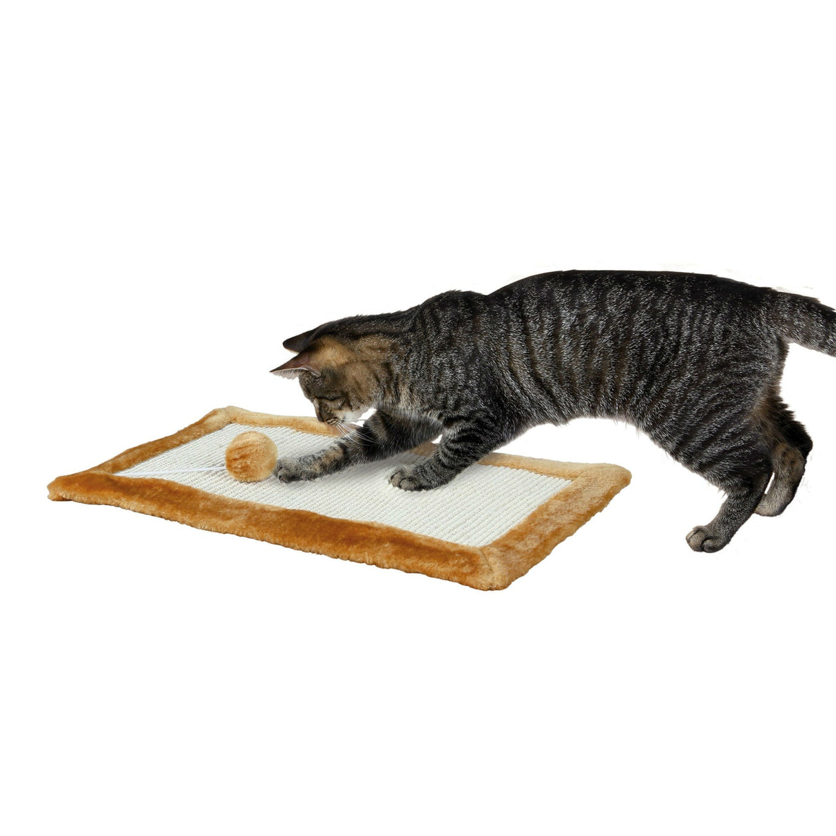 Kratzmatte mit Plüsch für Katzen