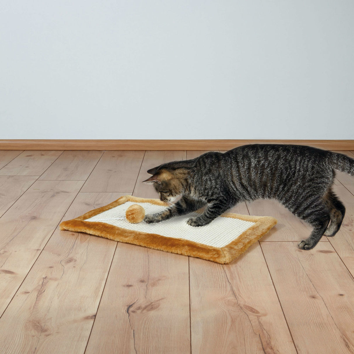 Kratzmatte mit Plüsch für Katzen