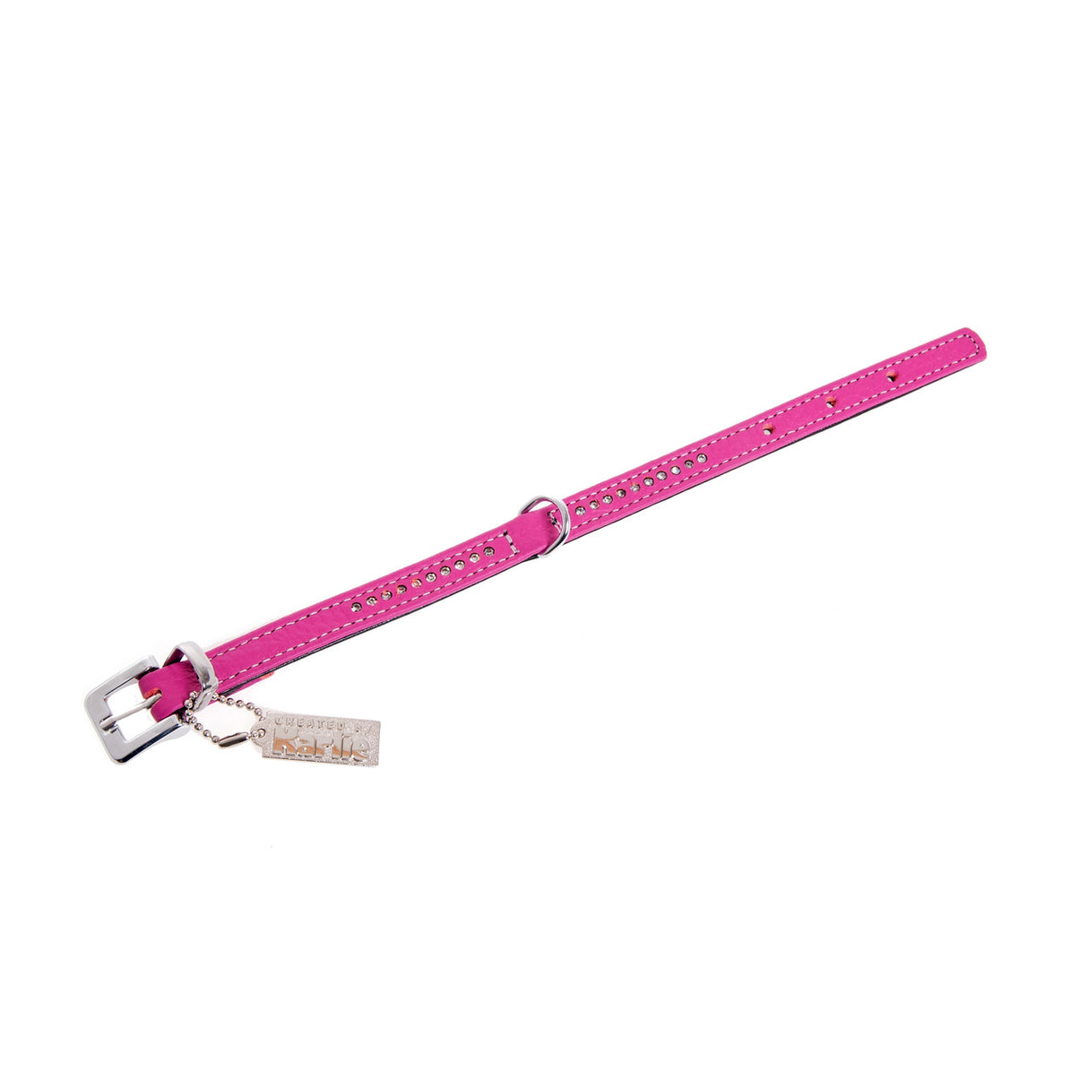 Lederhalsband Vintage mit Strass für Hunde