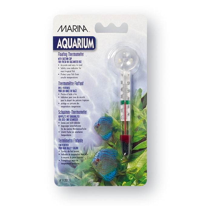 Marina Schwimmthermometer mit Sauger – 2,5 x 11,5 x 2,0 cm