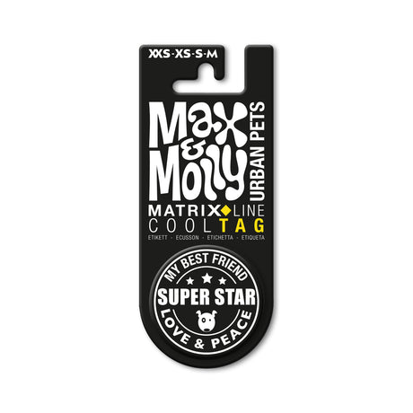 Max & Molly Cool Tags für Leinen und Geschirre – für XXS-M Geschirre: Super Star (rund)