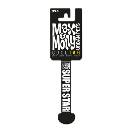 Max & Molly Cool Tags für Leinen und Geschirre – für XS-S Leinen - Super Star (lang)